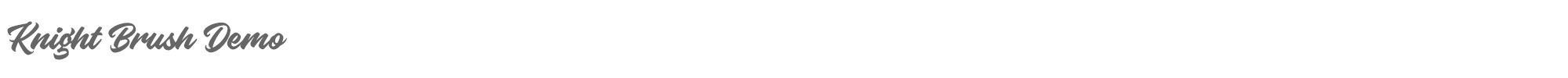 Sample characters Knight Brush Font